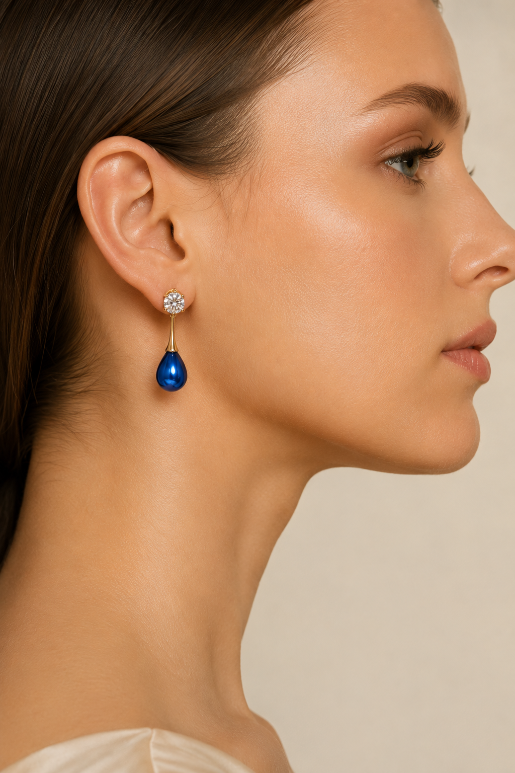 Royal Blue Teardrop Drop Earrings