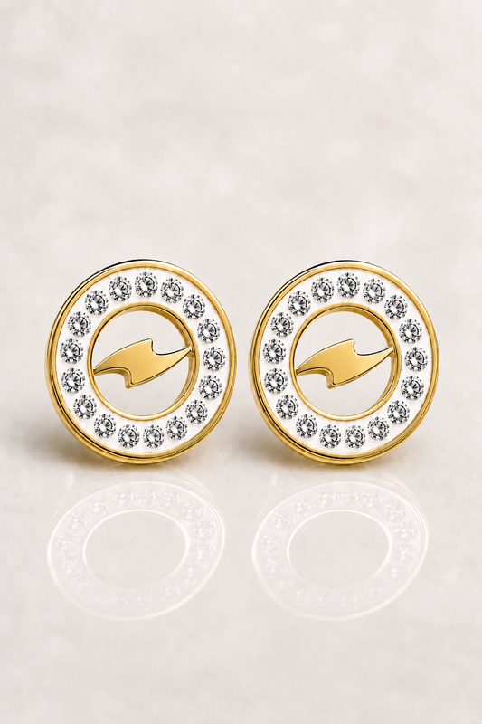 Modern Gold & Crystal Earring Combo