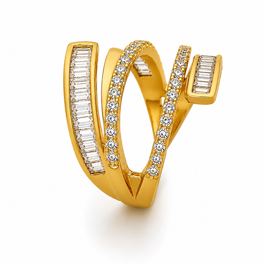 The Baguette Spiral Ring