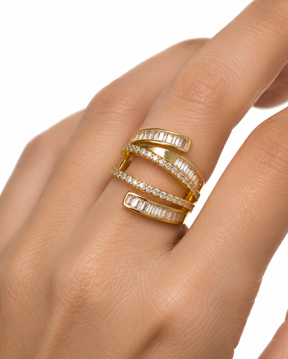 The Baguette Spiral Ring