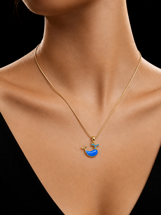 The ocean Blue whale Pendant