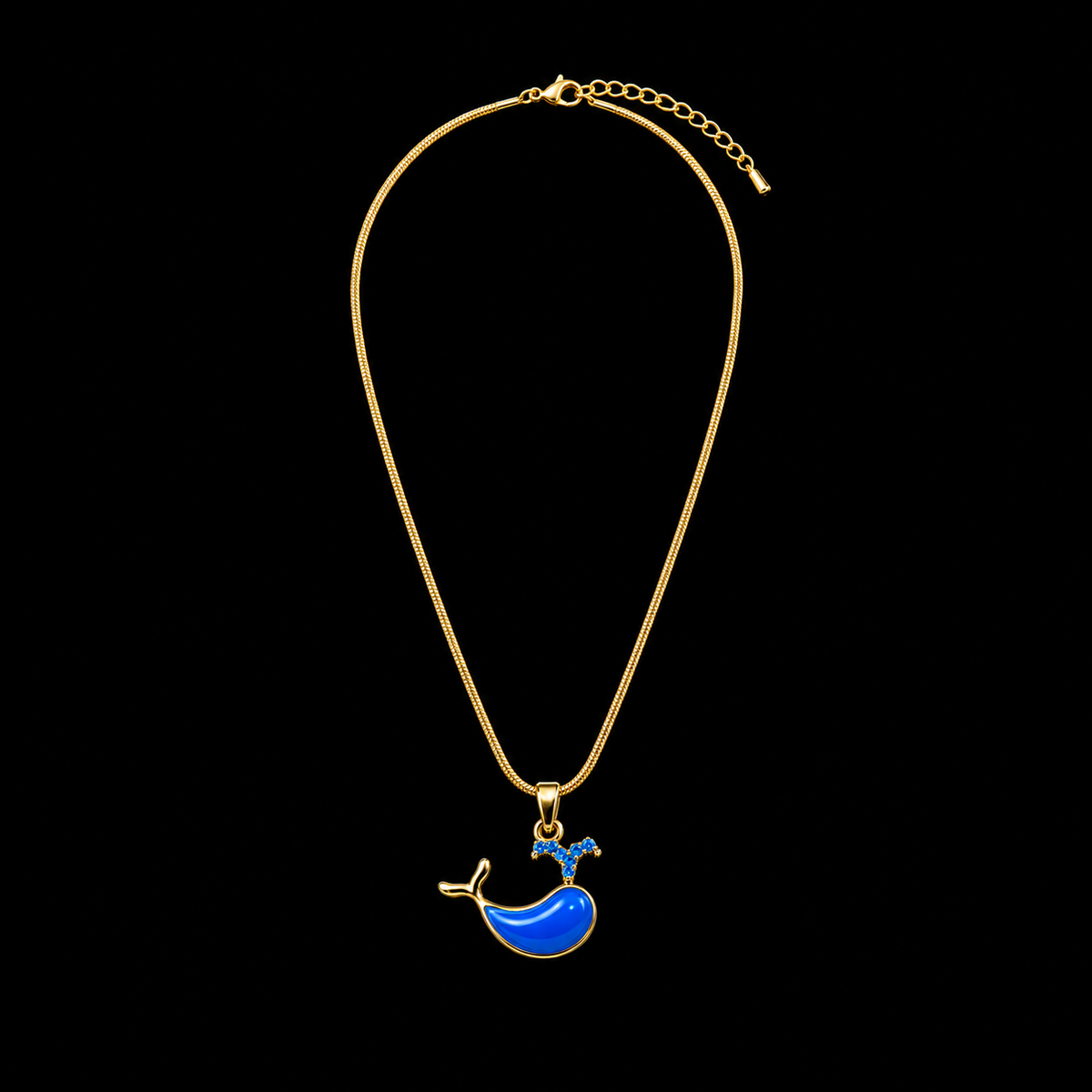 The ocean Blue whale Pendant