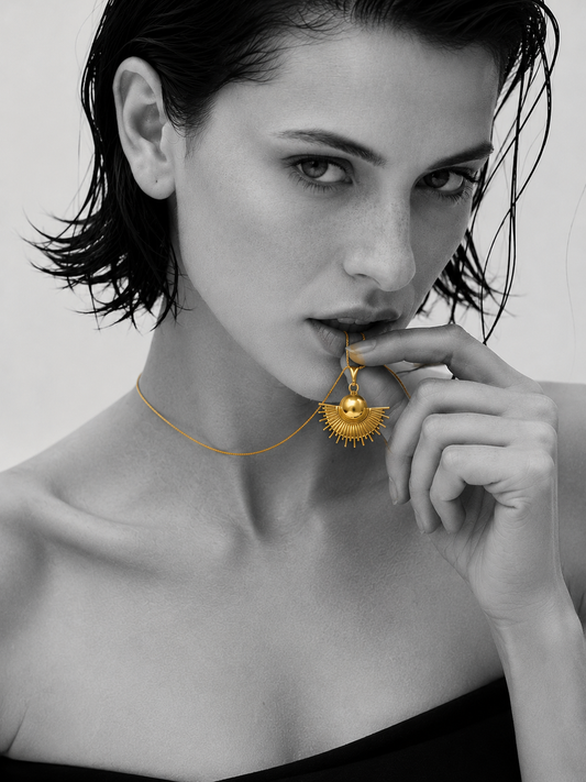 The Solis Sunburst Pendant Necklace