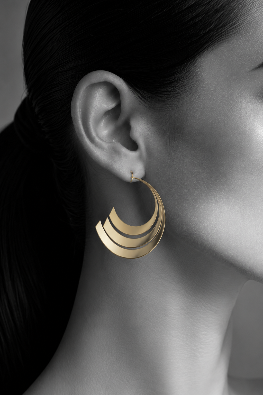 The Tiered Crescent Hoop