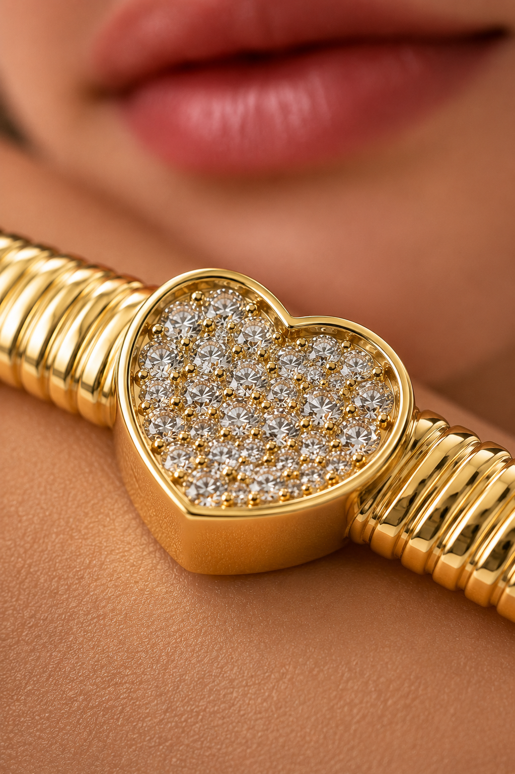 The Golden Stella Heart Bangle