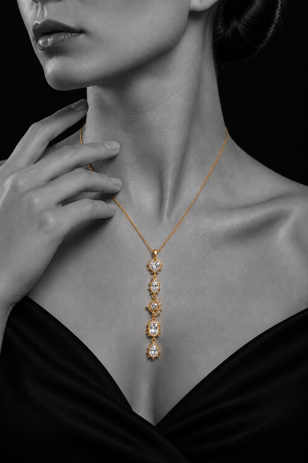 Anti tarnish Multi-Shape Necklace
