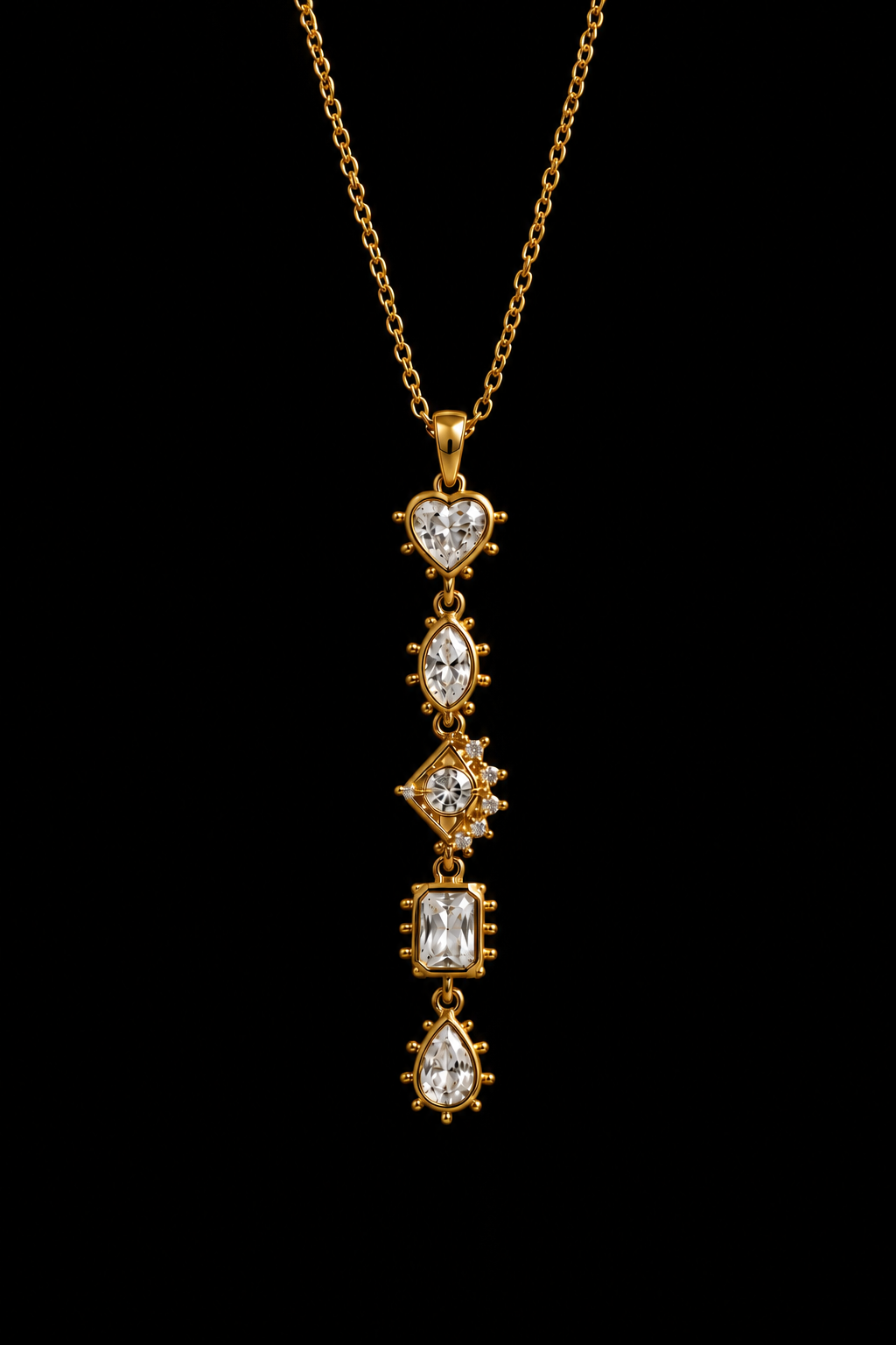Anti tarnish Multi-Shape Necklace