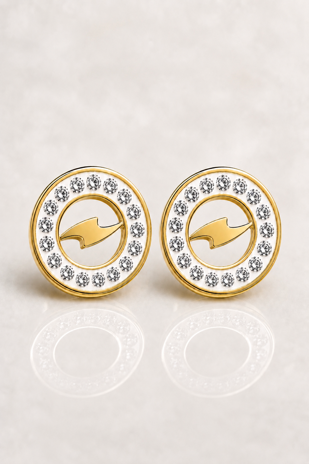 Modern Gold & Crystal Earring Combo