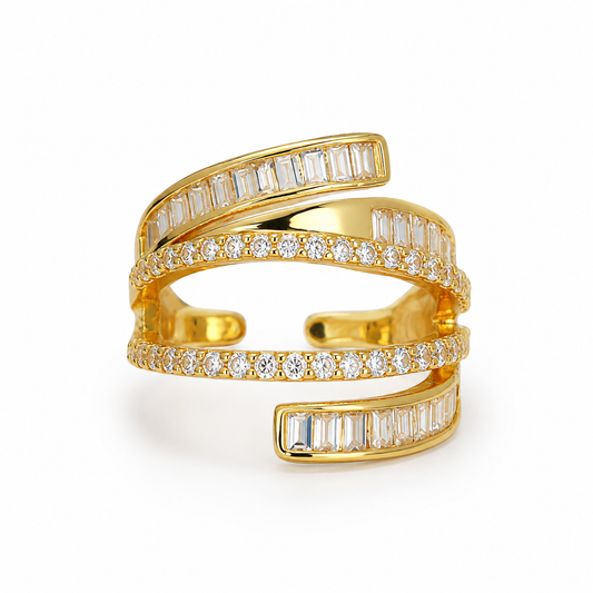 The Baguette Spiral Ring