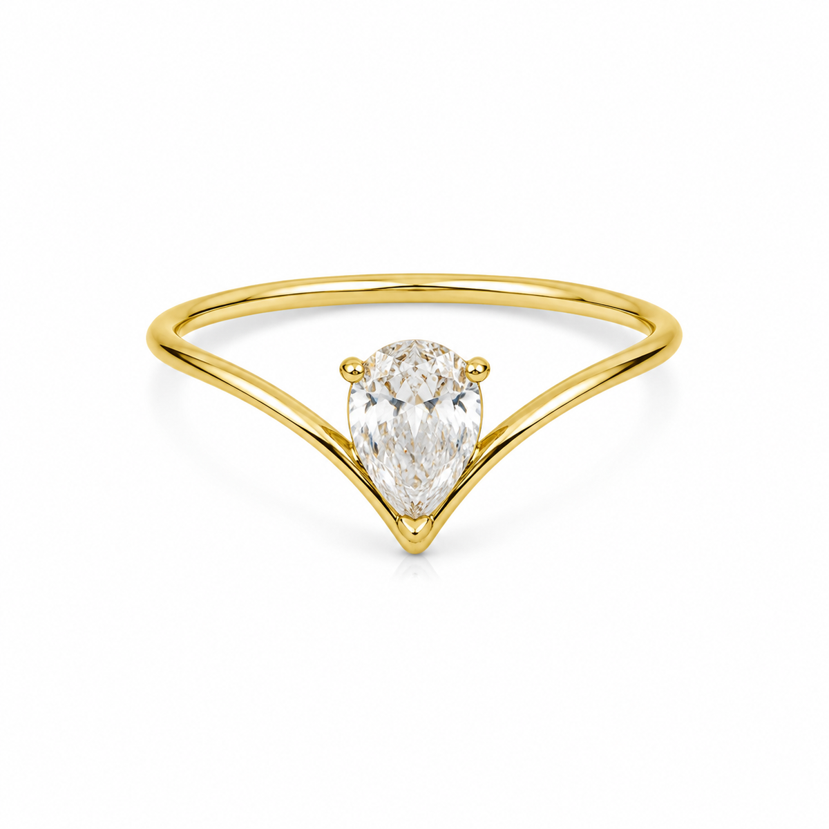 Pear Cut Solitaire Ring