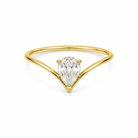 Pear Cut Solitaire Ring