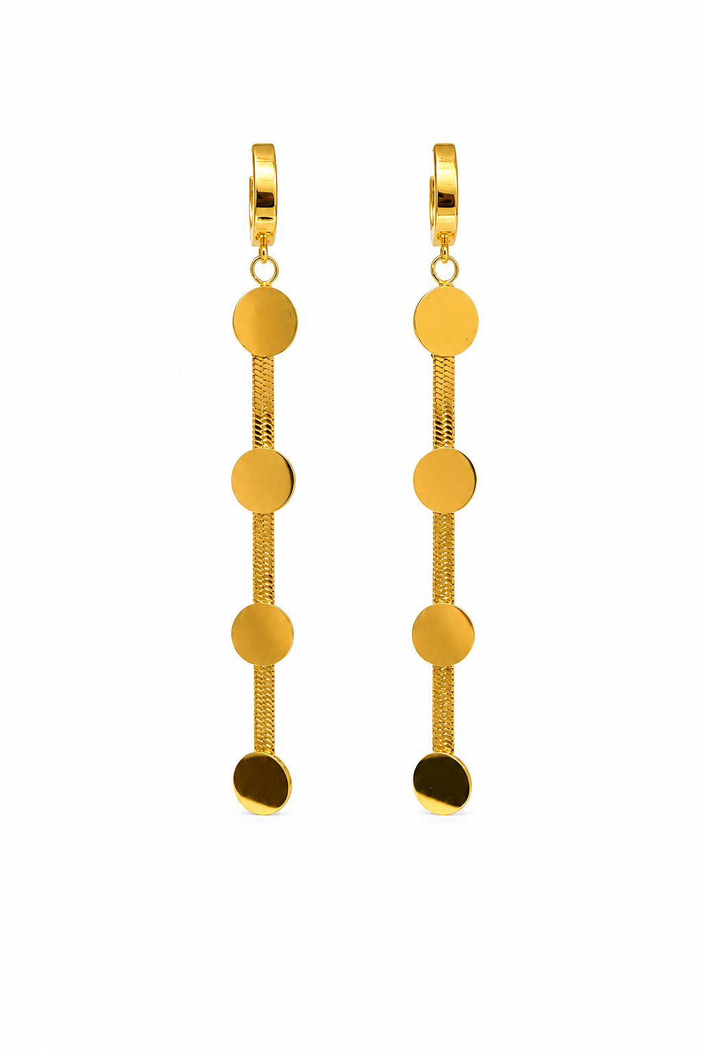 18K Gold-Plated Geometric Drop Earrings