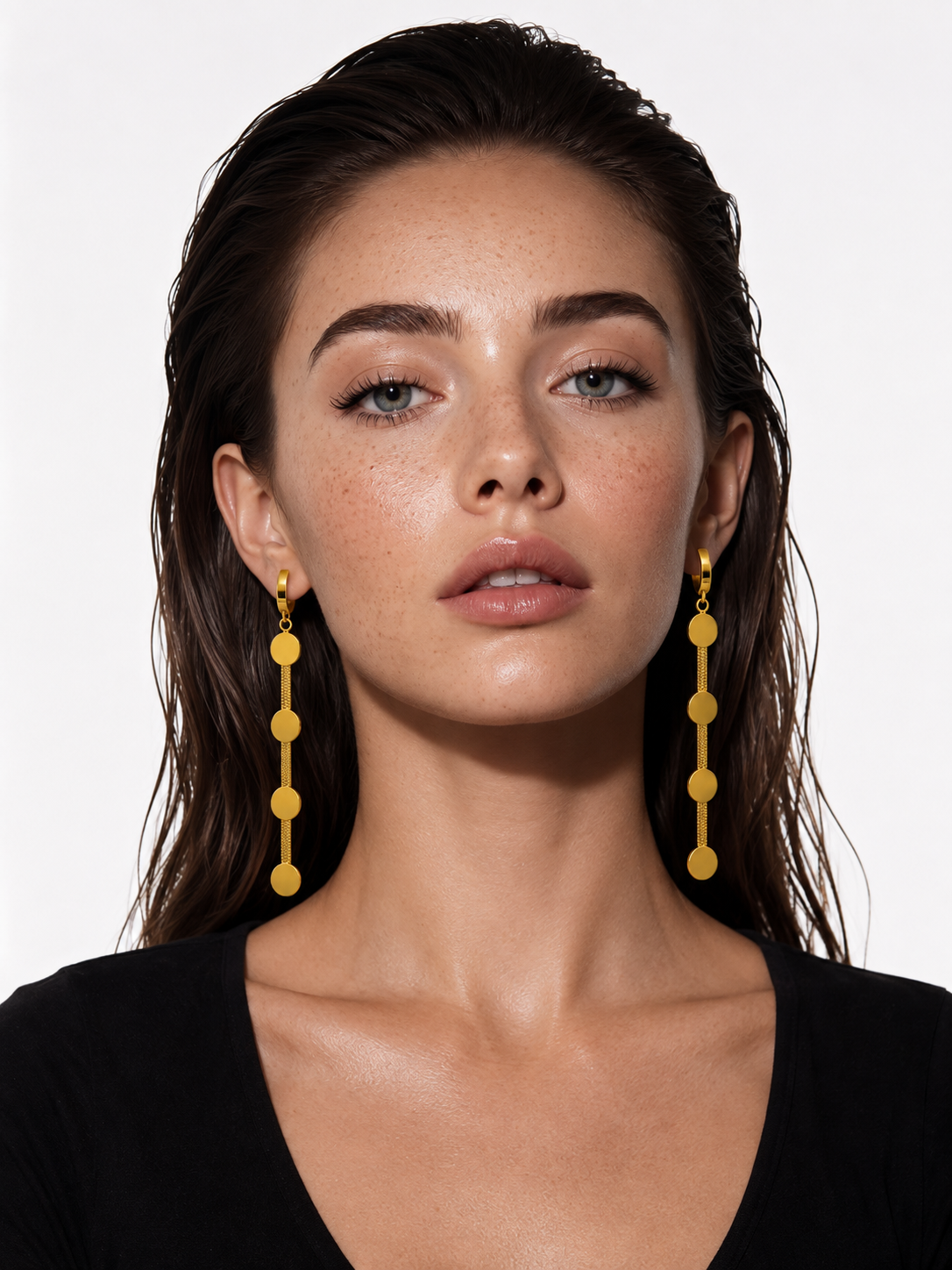 18K Gold-Plated Geometric Drop Earrings
