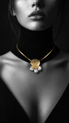 Luminous Gold Pearl Choker