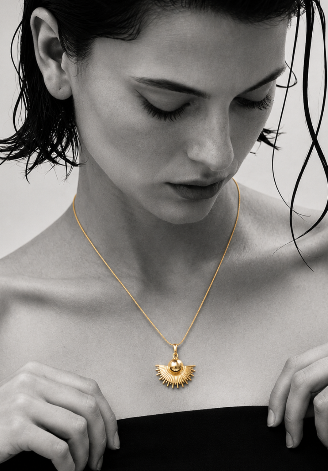 The Solis Sunburst Pendant Necklace