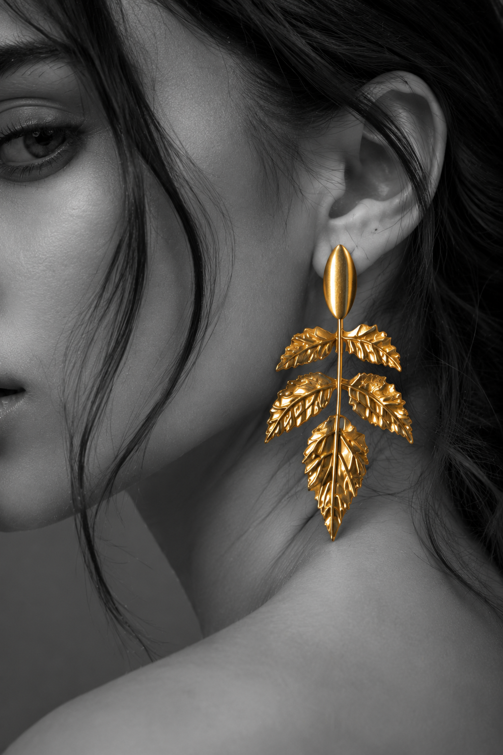 The Golden Laurel Drop Earrings