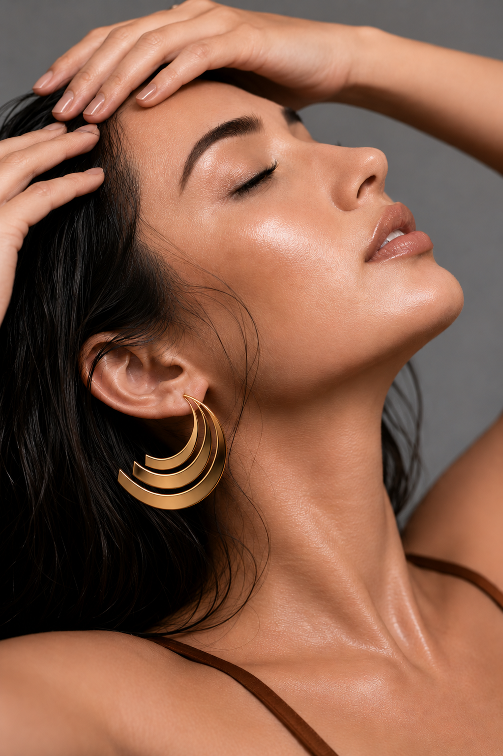 The Tiered Crescent Hoop