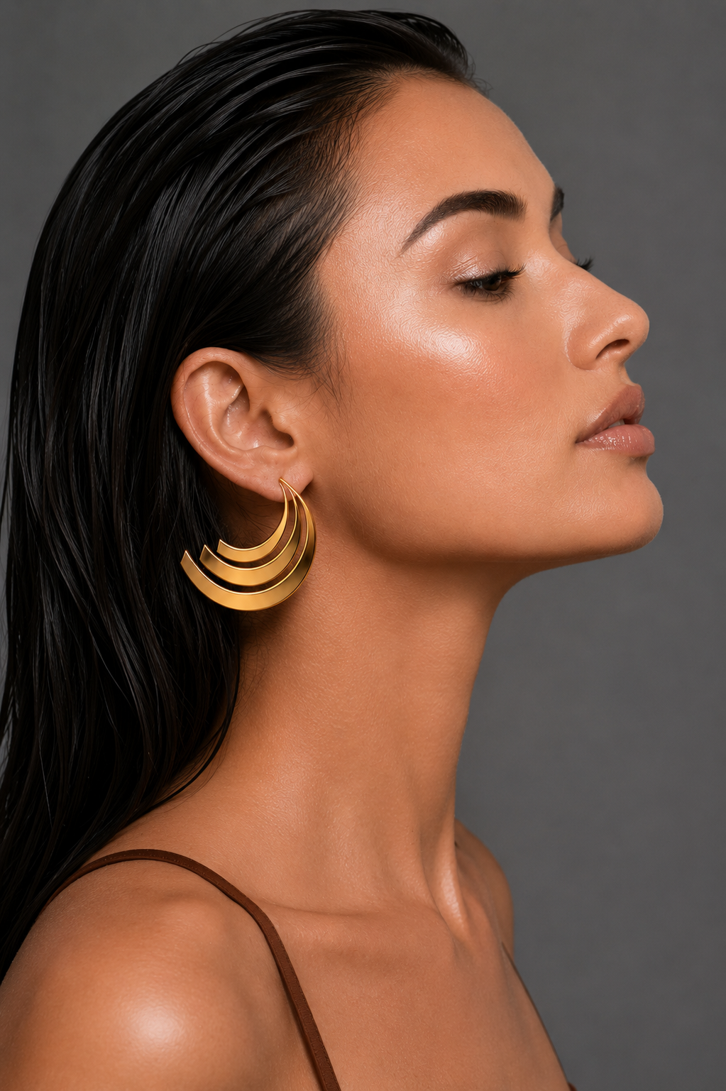 The Tiered Crescent Hoop