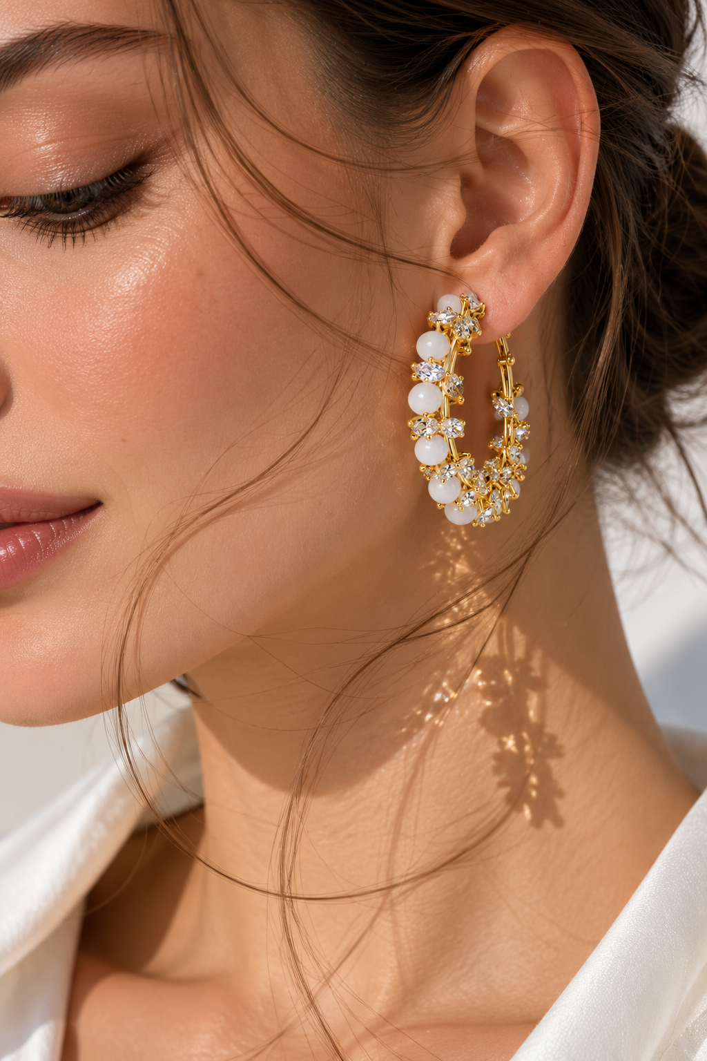 The Opal Hoop Earrings