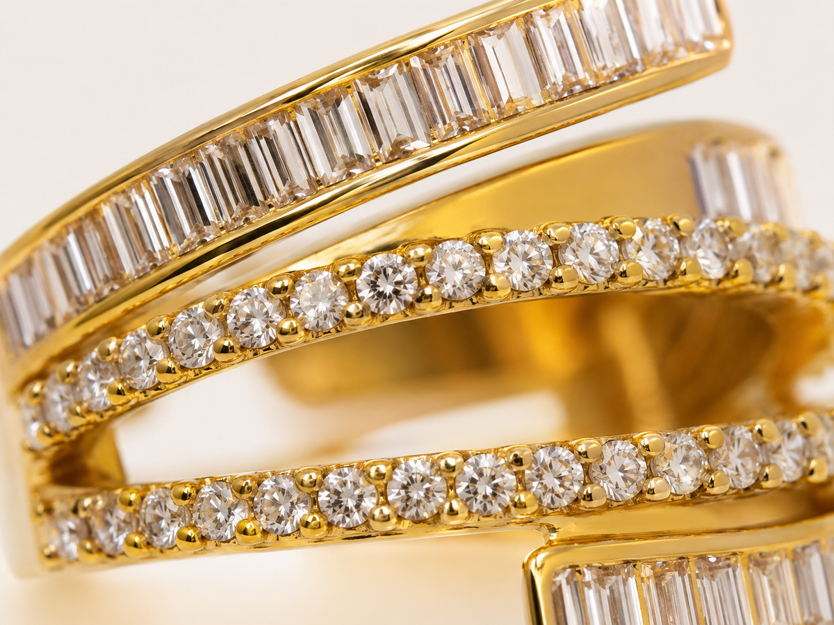 The Baguette Spiral Ring