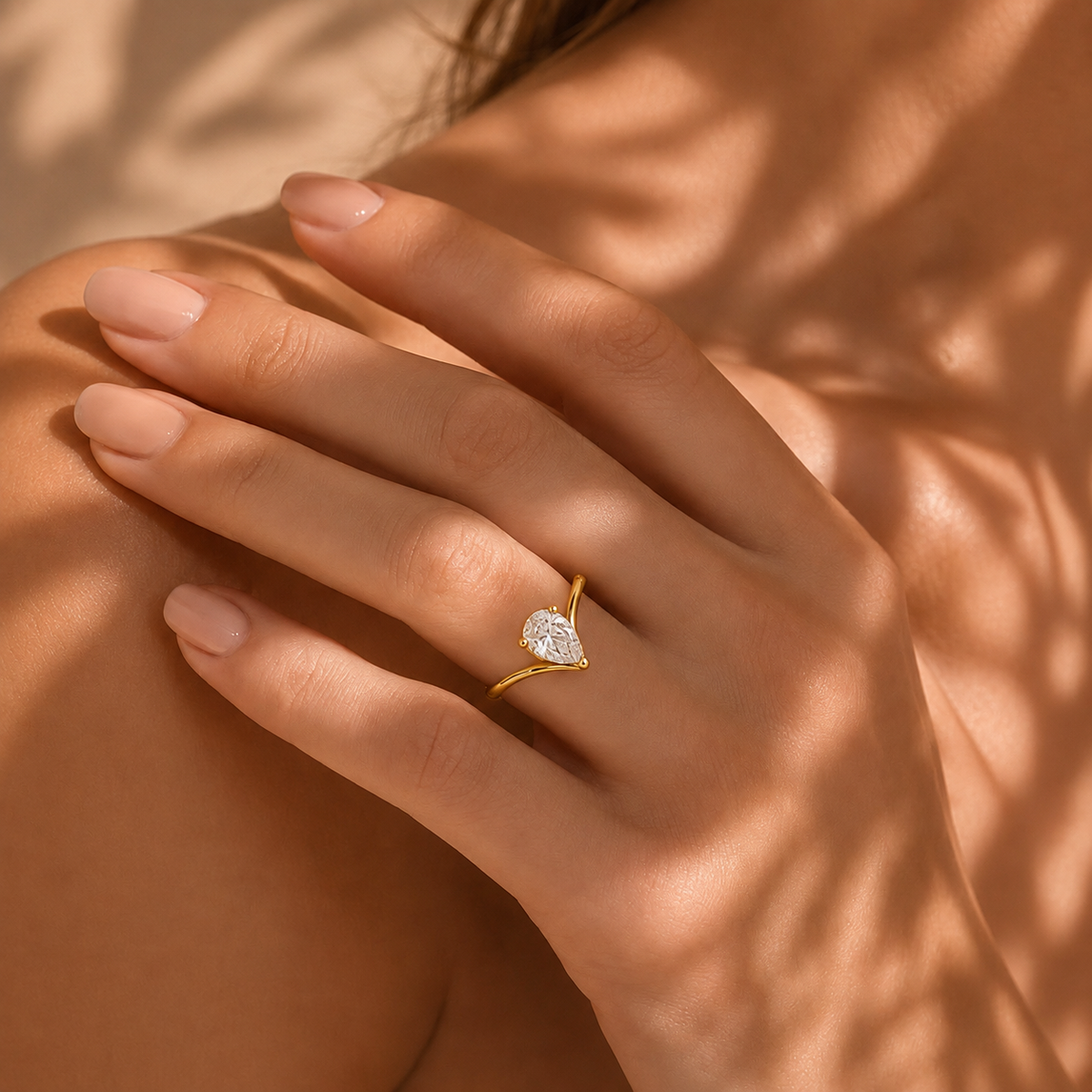 Pear Cut Solitaire Ring