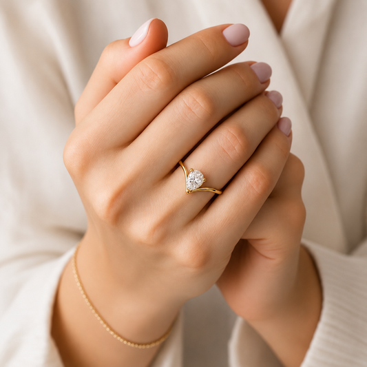 Pear Cut Solitaire Ring