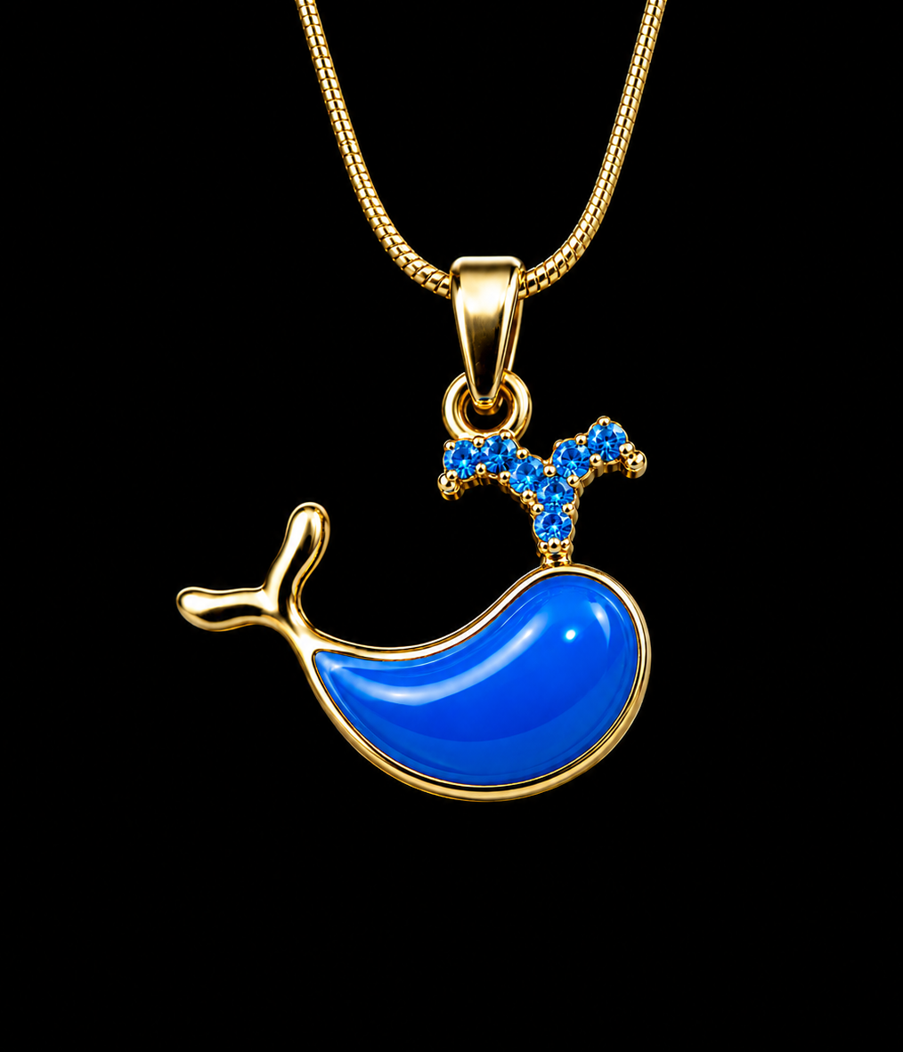 The ocean Blue whale Pendant
