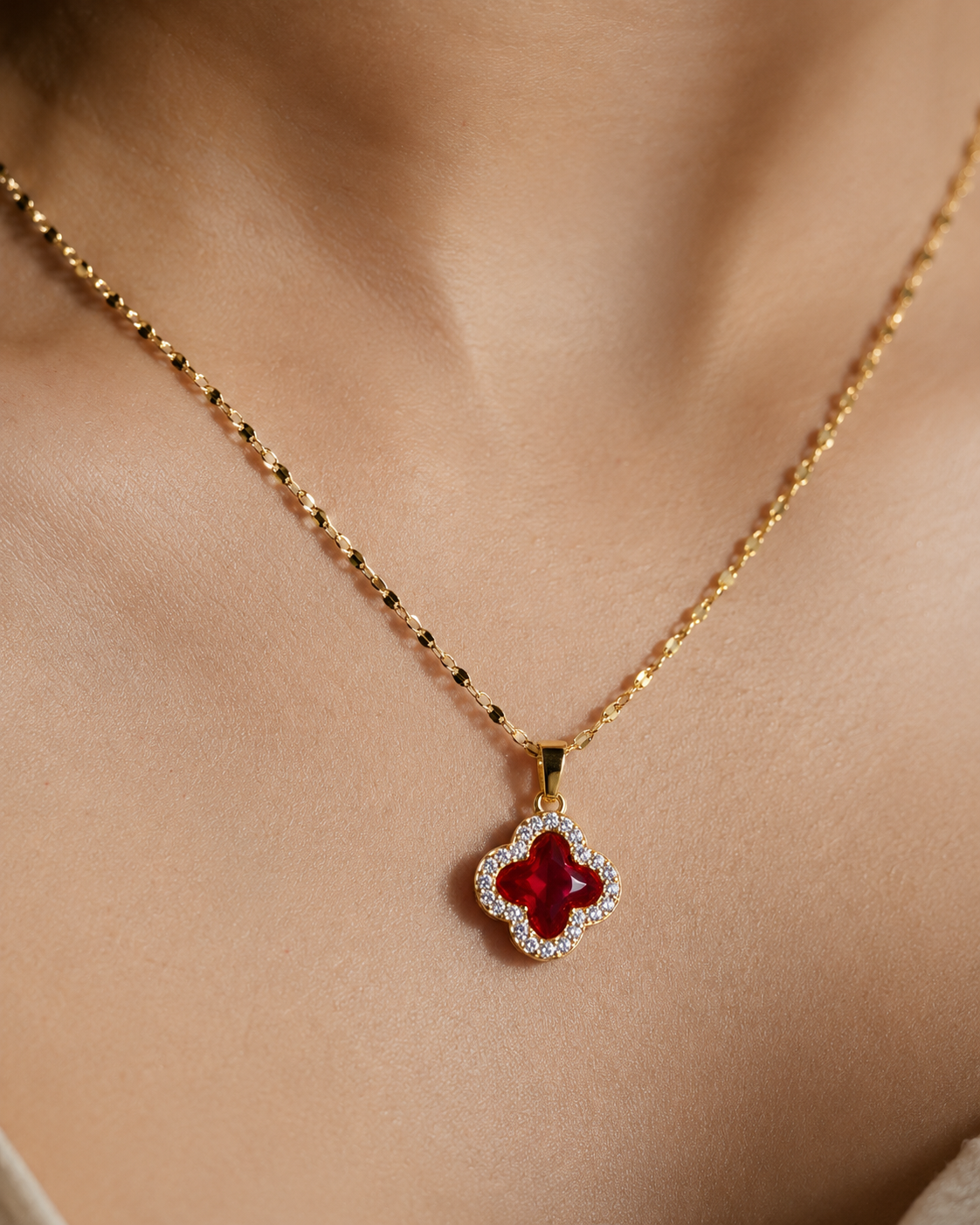 The Red Clover Necklace