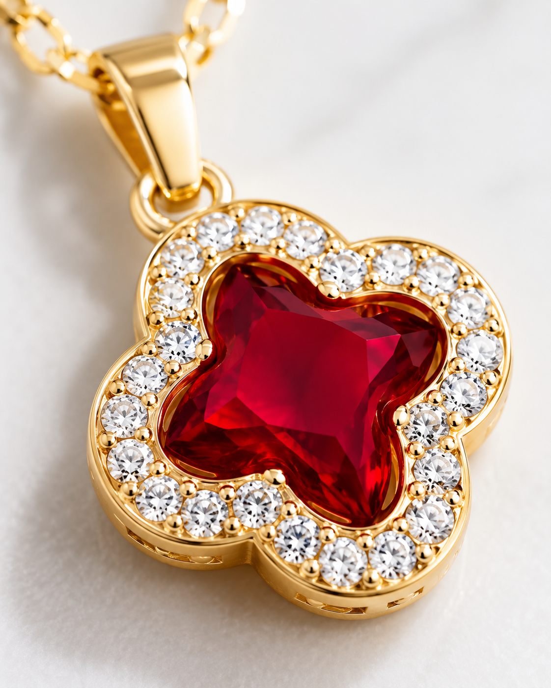 The Red Clover Necklace
