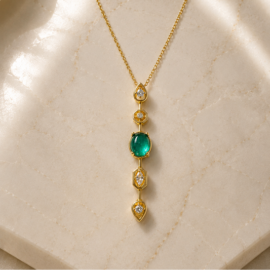 The Emerald Drop Pendant Necklace