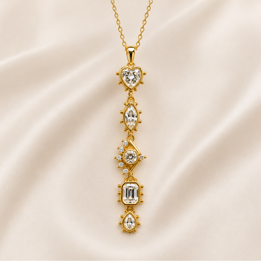 Anti tarnish Multi-Shape Necklace