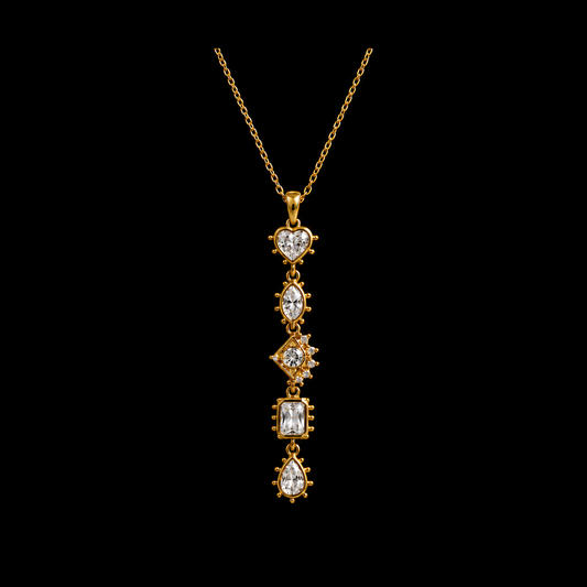 Anti tarnish Multi-Shape Necklace