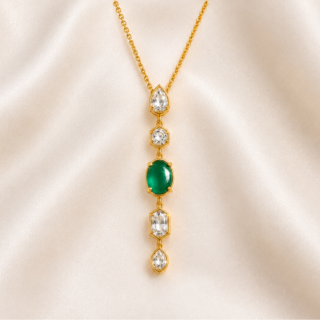 The Emerald Drop Pendant Necklace