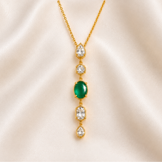 The Emerald Drop Pendant Necklace