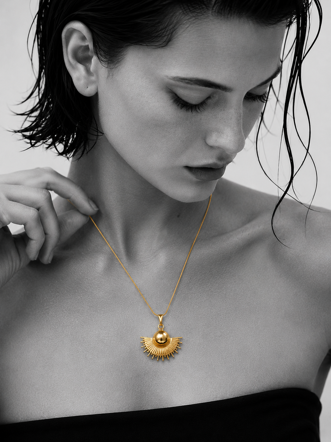 The Solis Sunburst Pendant Necklace