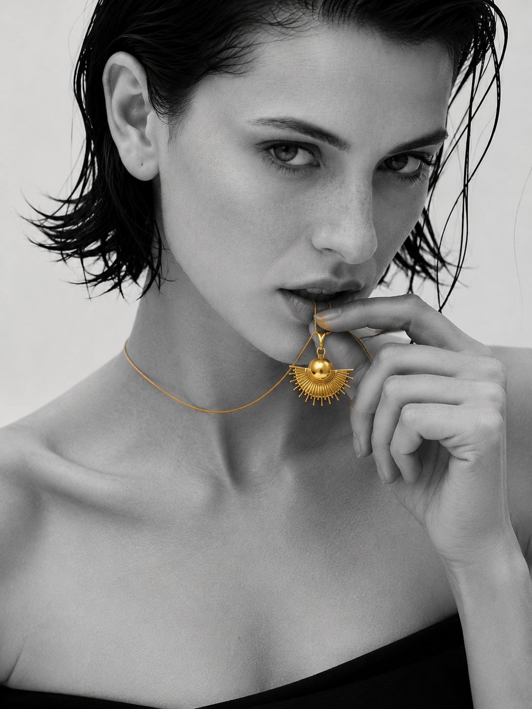 The Solis Sunburst Pendant Necklace