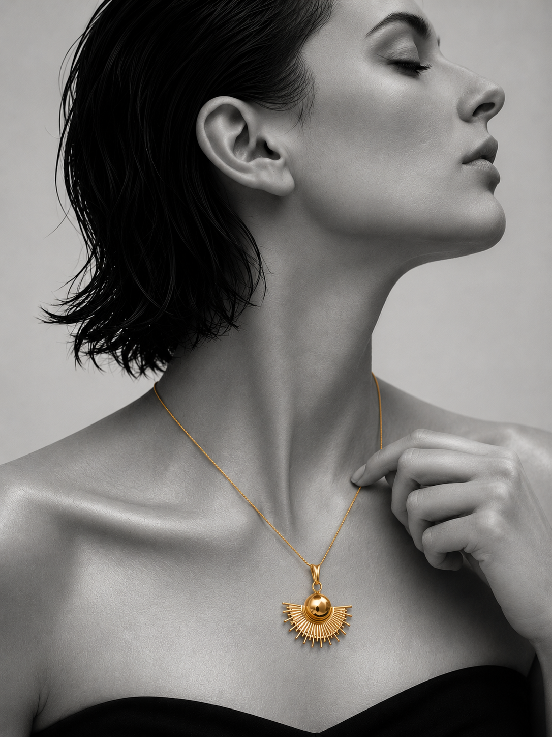 The Solis Sunburst Pendant Necklace