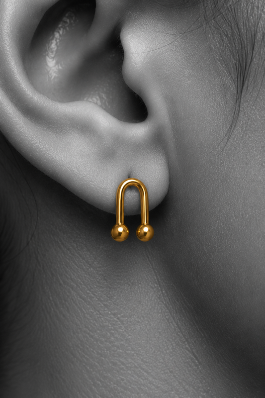 Anti Tarnish Gold Dangle and Stud Combo