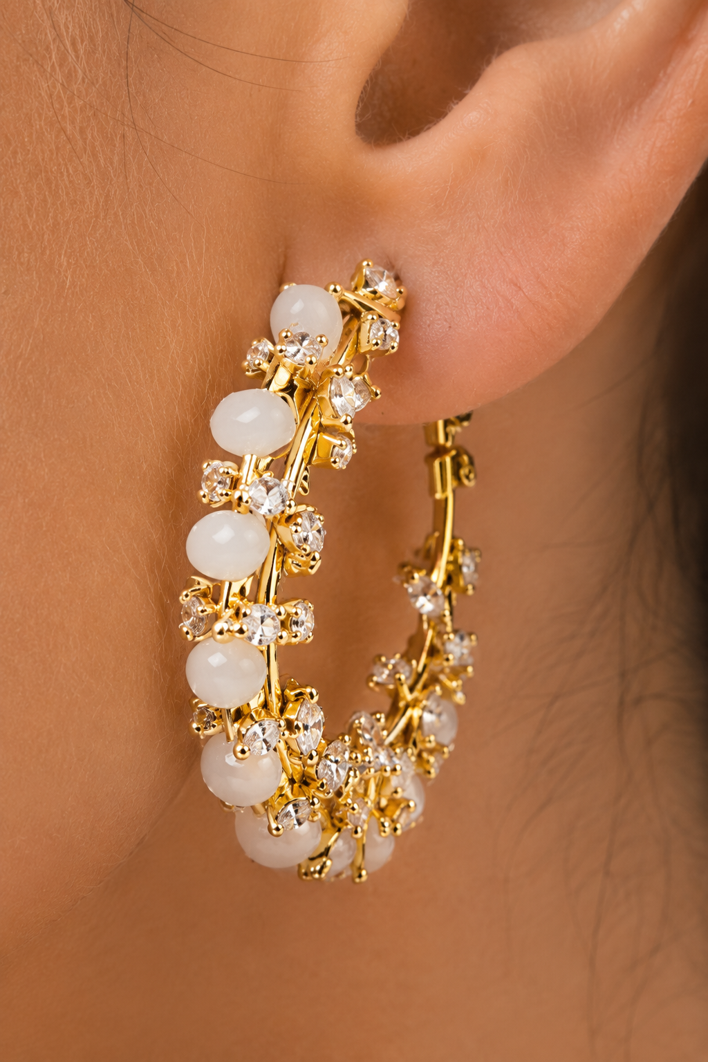 The Opal Hoop Earrings