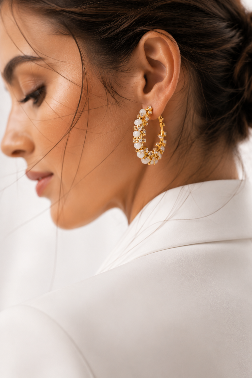 The Opal Hoop Earrings