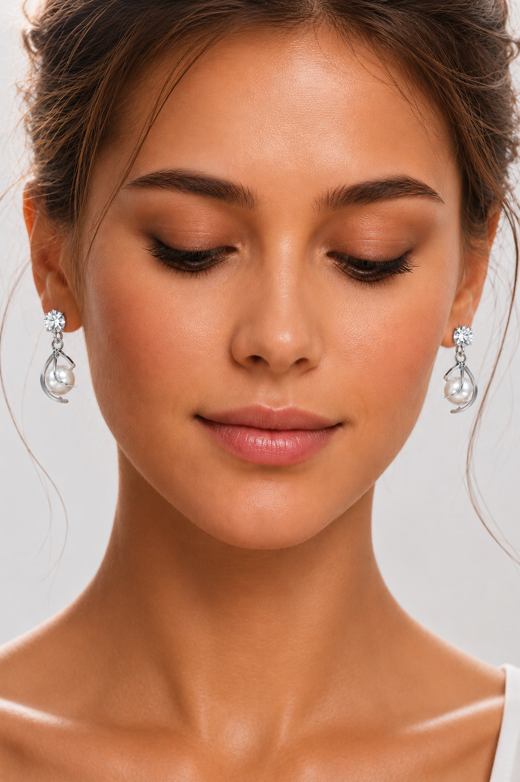 Classic Silver Solitaire & Pearl Drop Earrings