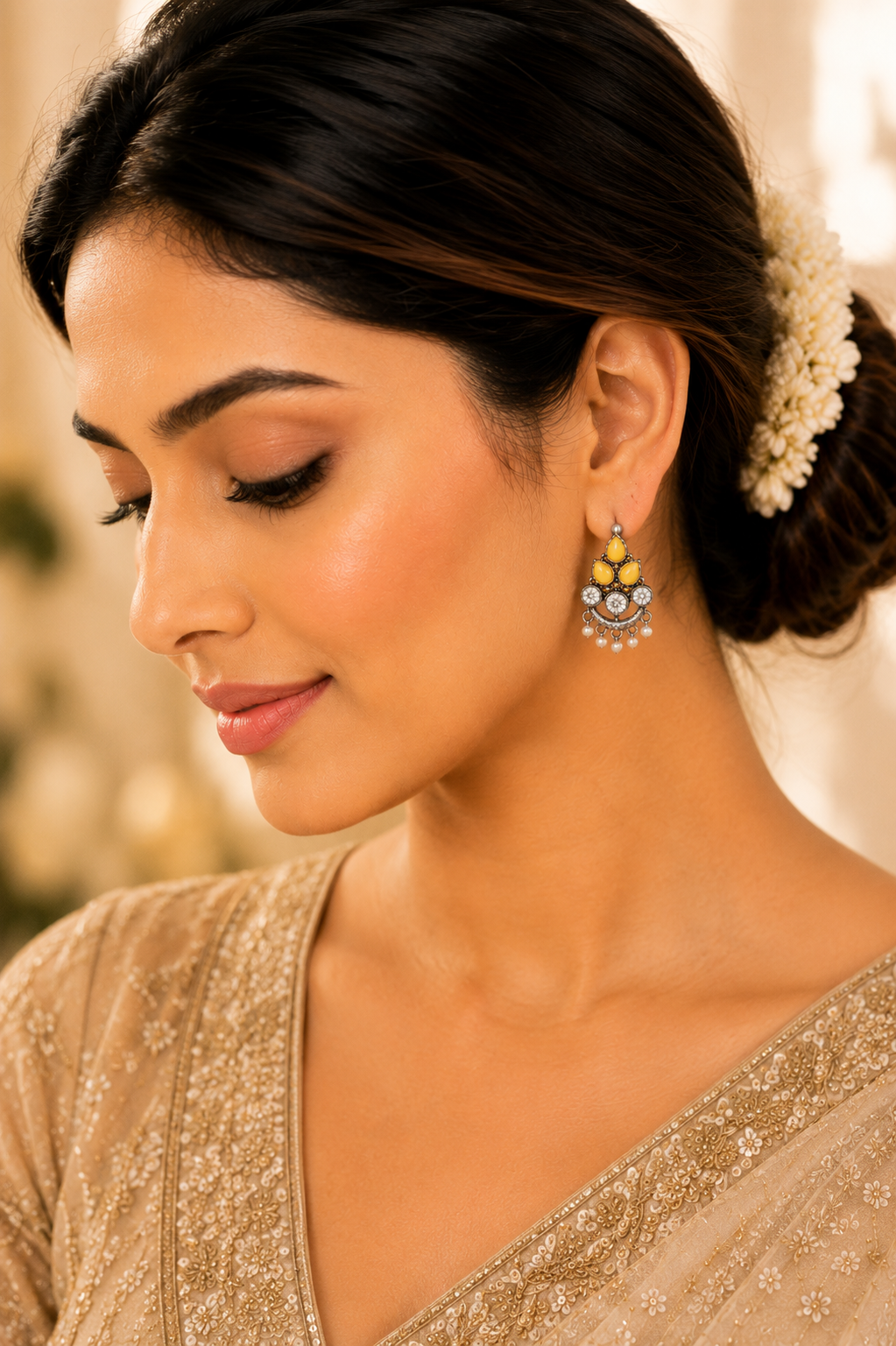 The Vintage Silver Chandbali Earrings