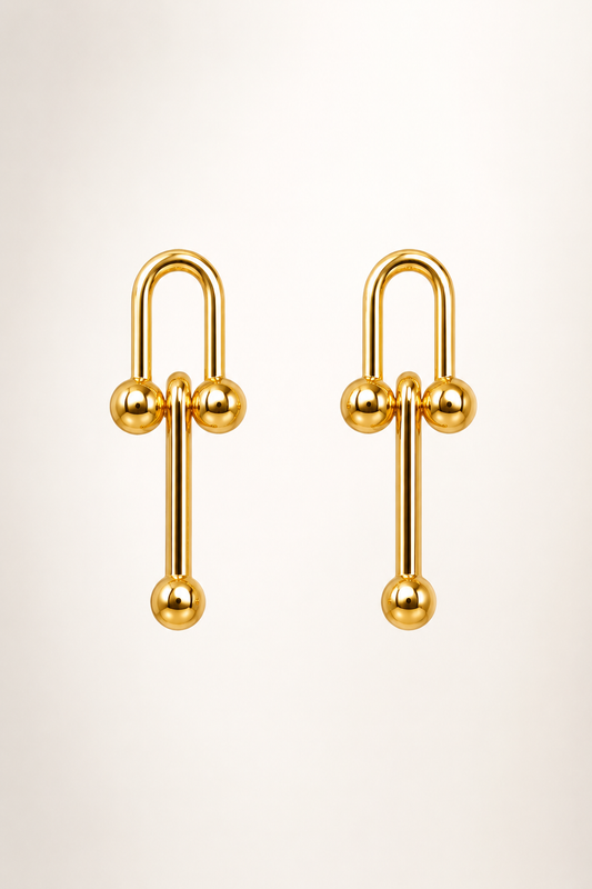 Modern Gold & Crystal Earring Combo