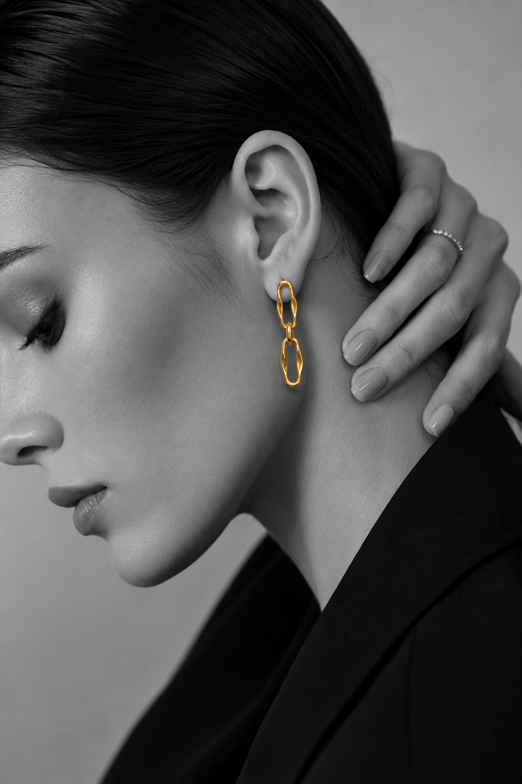 Anti Tarnish Gold Dangle and Stud Combo