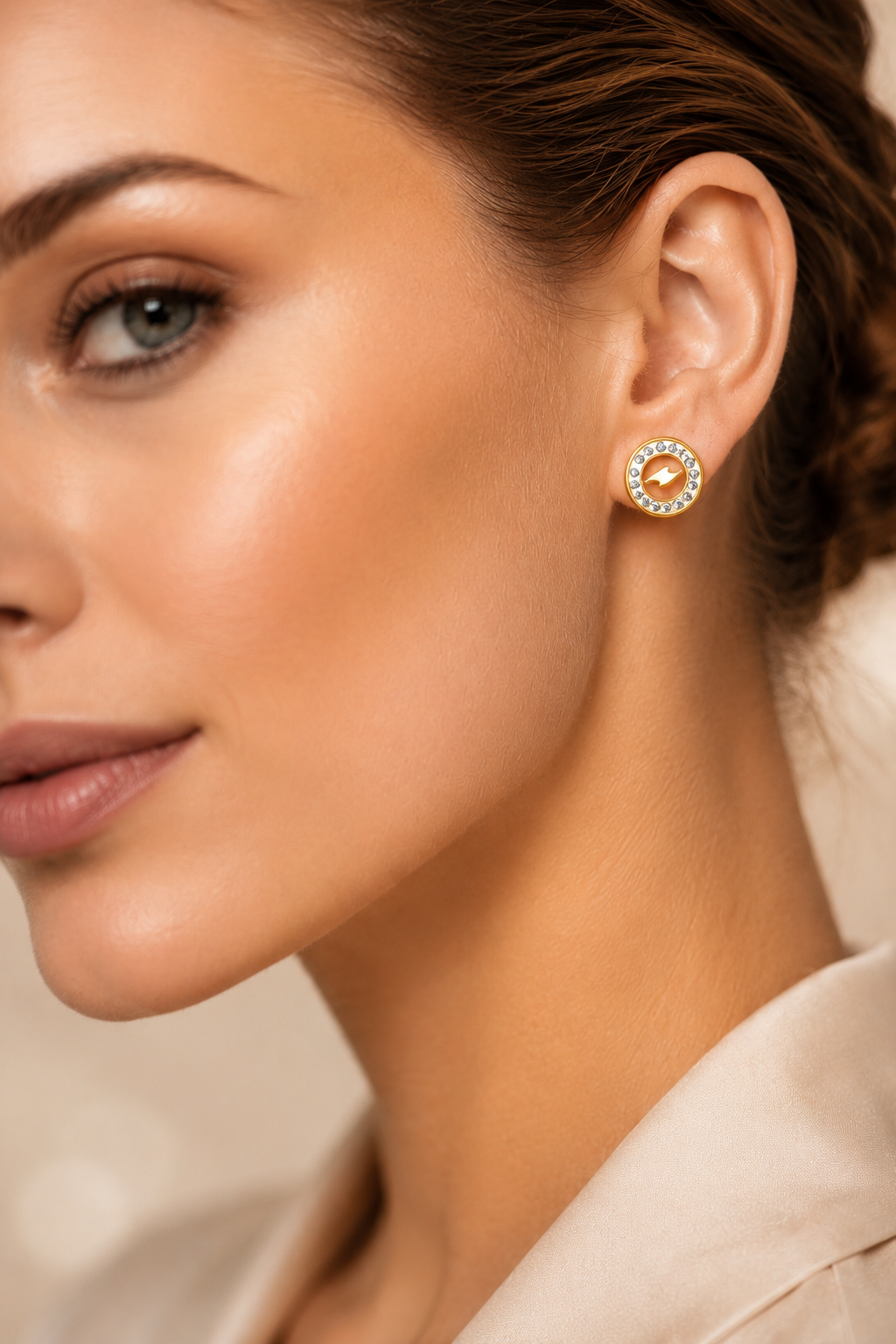 Modern Gold & Crystal Earring Combo