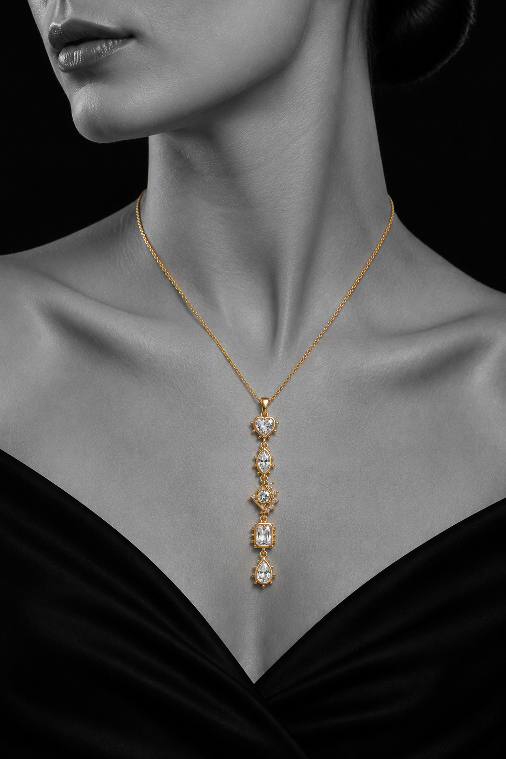 Anti tarnish Multi-Shape Necklace