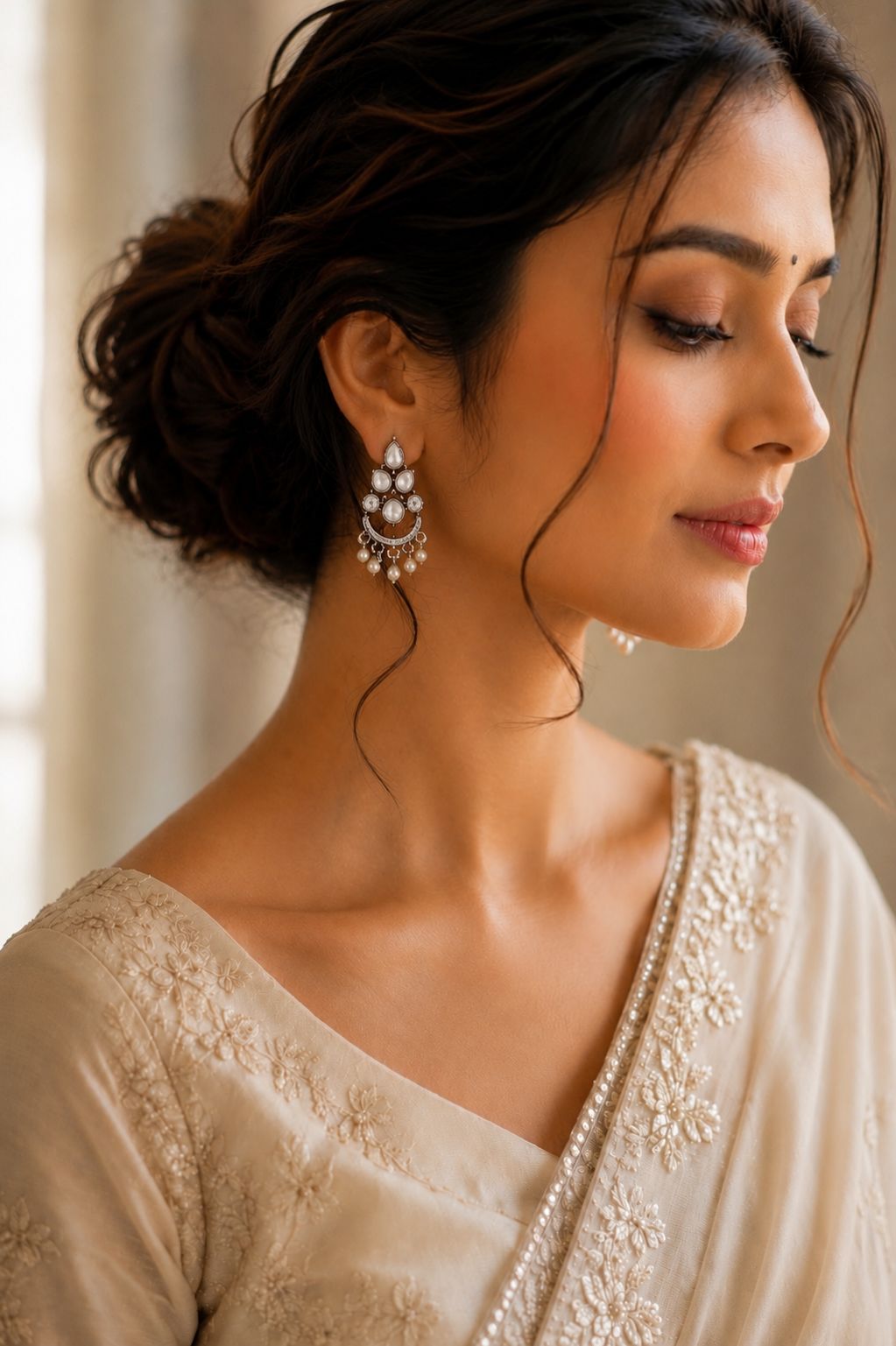The Vintage Silver Chandbali Earrings